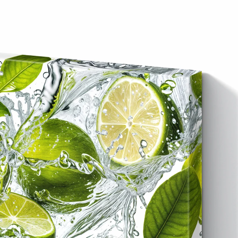 Metall Magnettafel - Limetten im Wasser