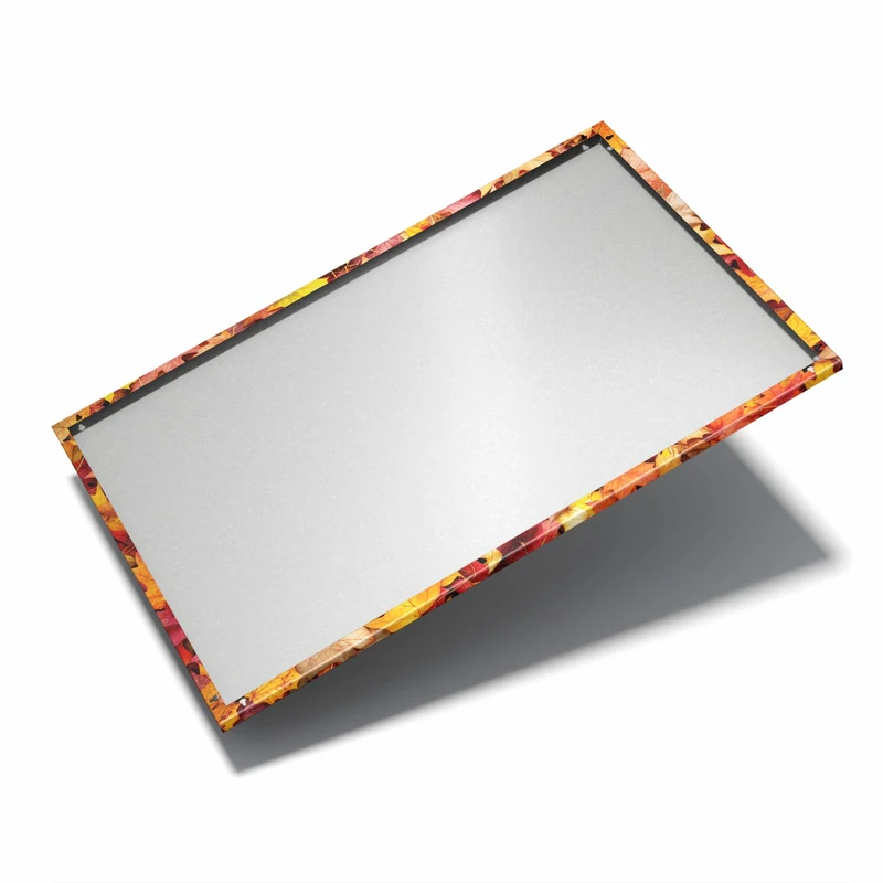 Metall Magnettafel - Ahornblätter von oben
