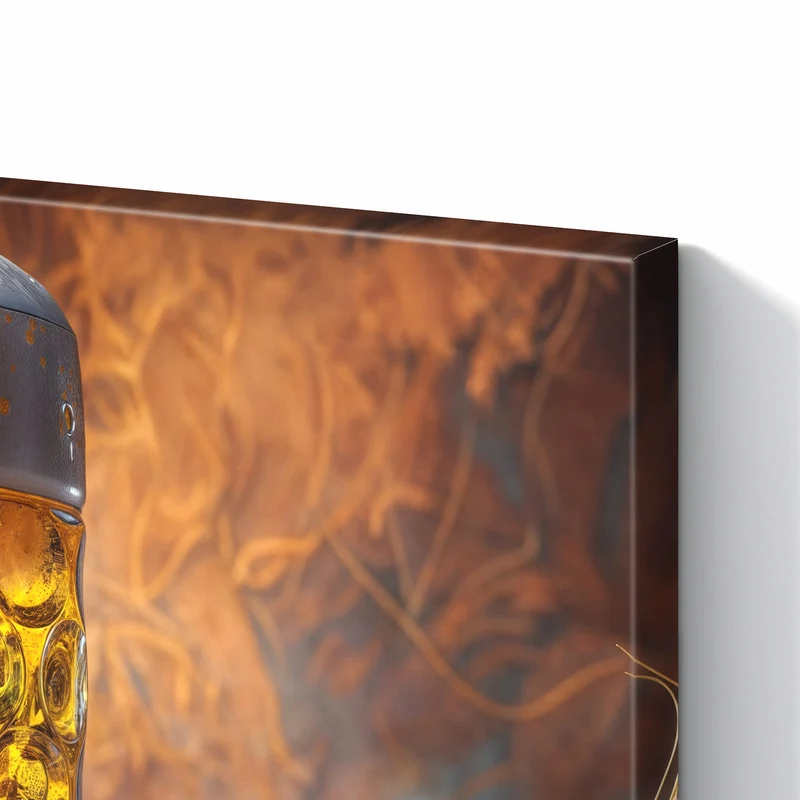 Metall Magnettafel - Bierkrug mit Hopfen