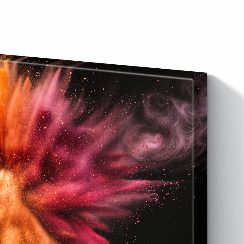 Metall Magnettafel - Farbpulver auf Schwarz