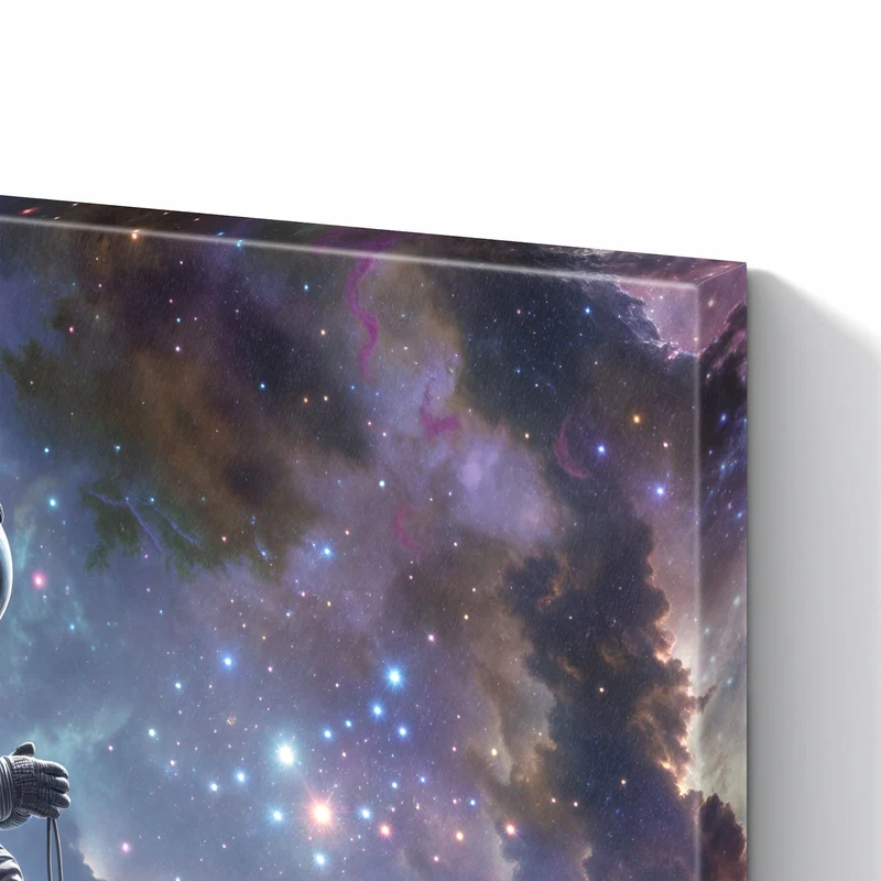 Metall Magnettafel - Astronaut und Galaxie