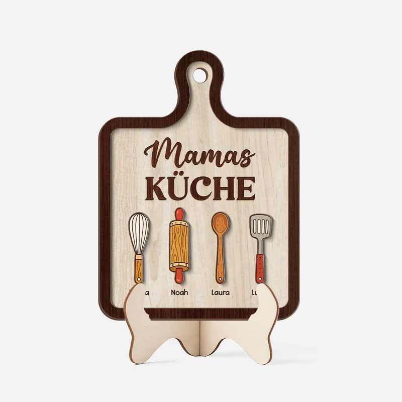 Mamas Küche - Personalisiertes Geschenk | Holzaufsteller Mama/Oma