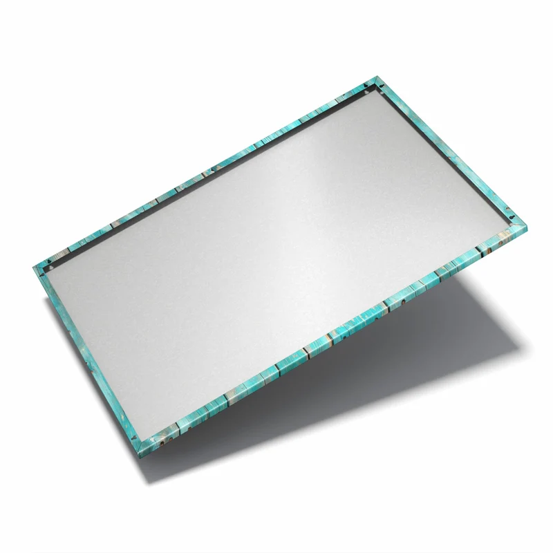 Metall Magnettafel - Türkise Bretterwand