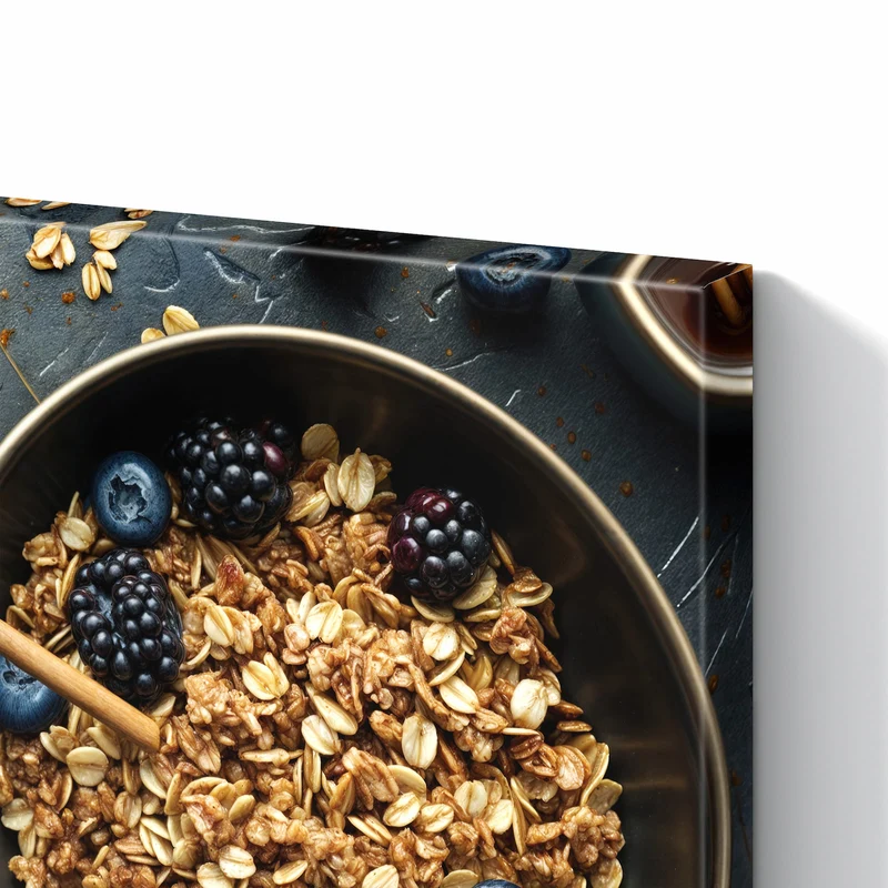 Metall Magnettafel - Müsli mit Beeren