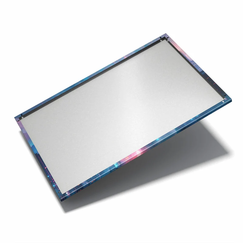 Metall Magnettafel - Neon Skyline bei Nacht