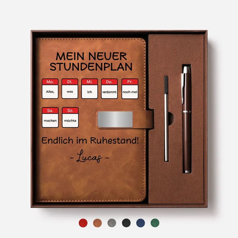 Alles Was Ich Verdammt Noch Mal Machen Möchte - Personalisierte Geschenke Zum Ruhestand | Notizbuch Mit Stift