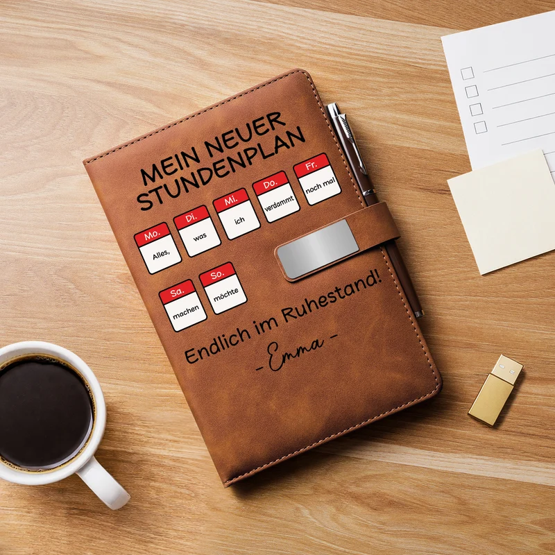 Alles Was Ich Verdammt Noch Mal Machen Möchte - Personalisierte Geschenke Zum Ruhestand | Notizbuch Mit Stift
