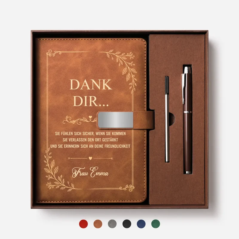 Kurzer Spruch Danke Lehrerin - Personalisiertes Geschenk | Notizbuch Mit Stift