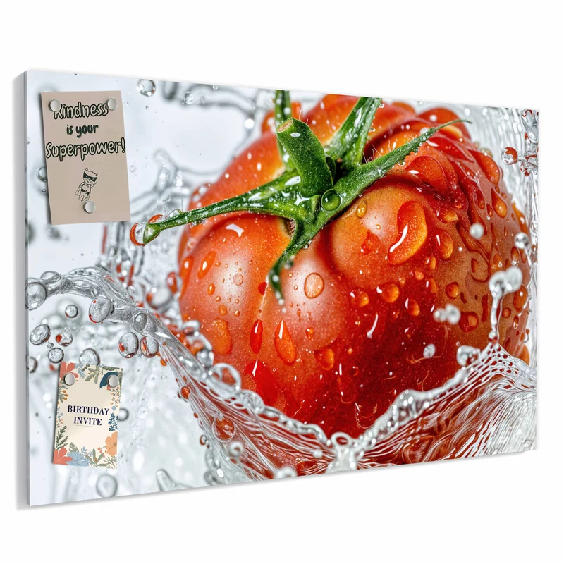 Metall Magnettafel - Tomate im Wasser