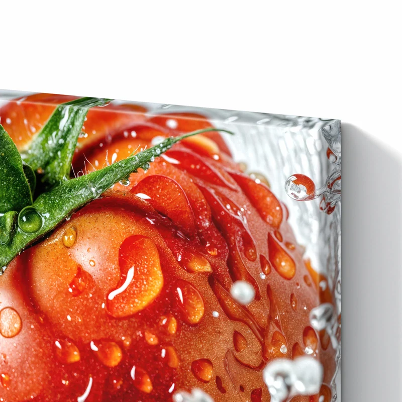 Metall Magnettafel - Tomate im Wasser