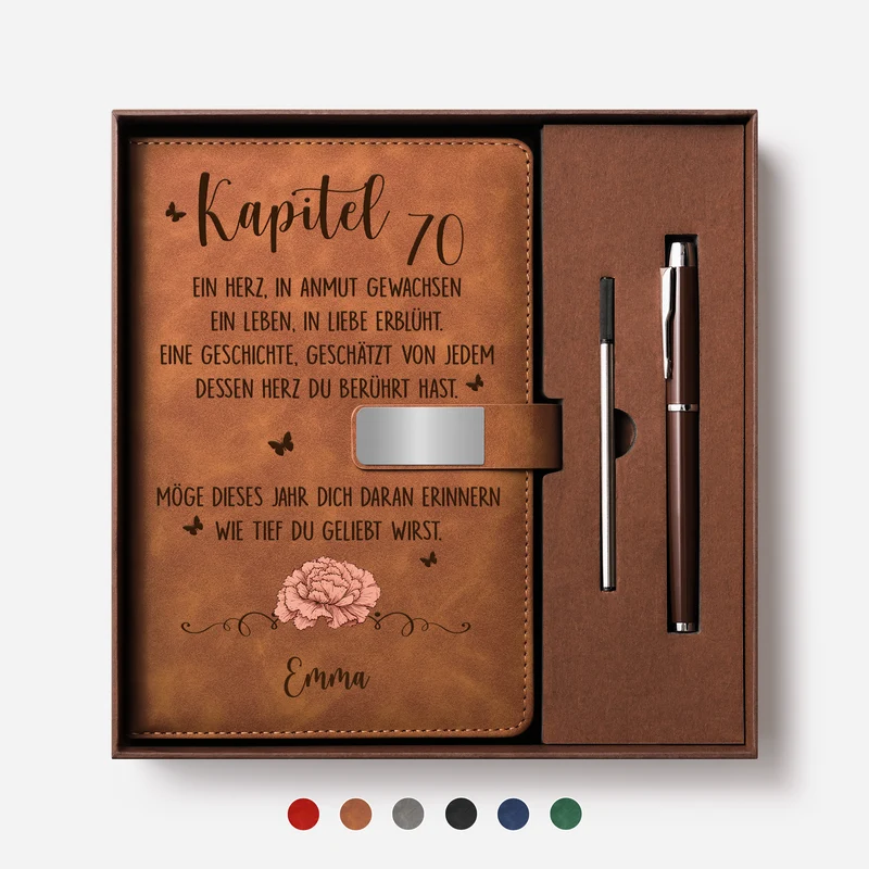 Kapitel 70 Ein Herz In Anmut Gewachsen - Personalisiertes Geschenk | Notizbuch Mit Stift Frauen Männer