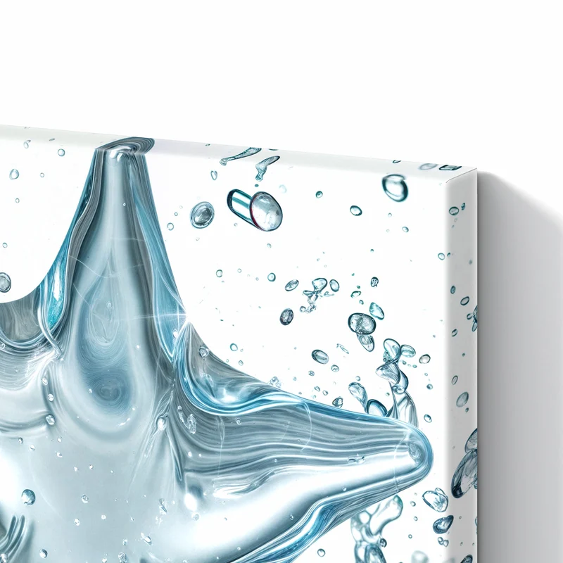 Metall Magnettafel - Stern aus Wasser