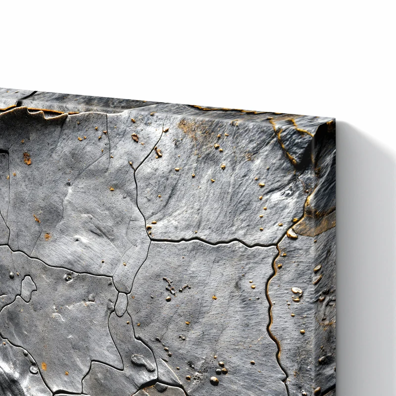Metall Magnettafel - Schiefer mit Rostspuren