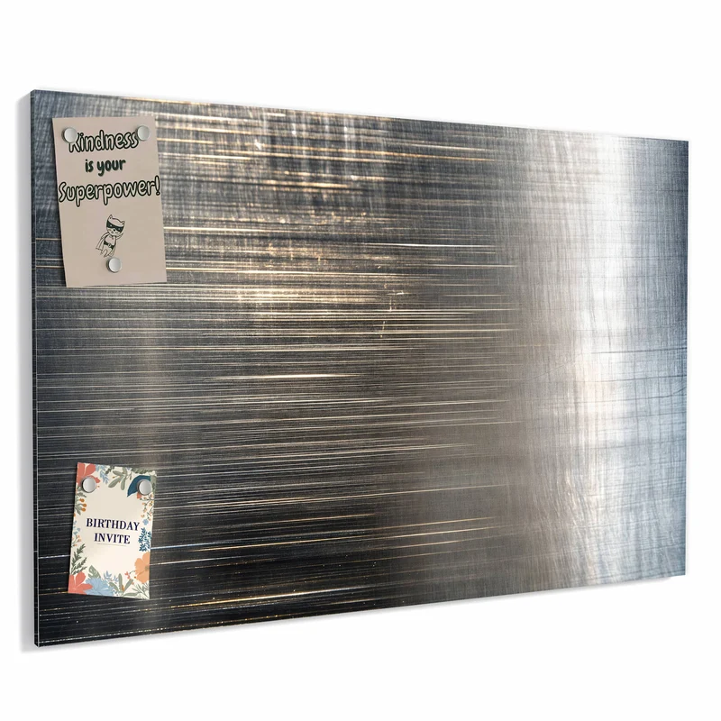 Metall Magnettafel - Gebürstetes Metall