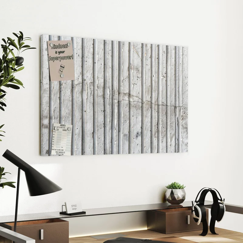 Metall Magnettafel - Geriffelter Beton