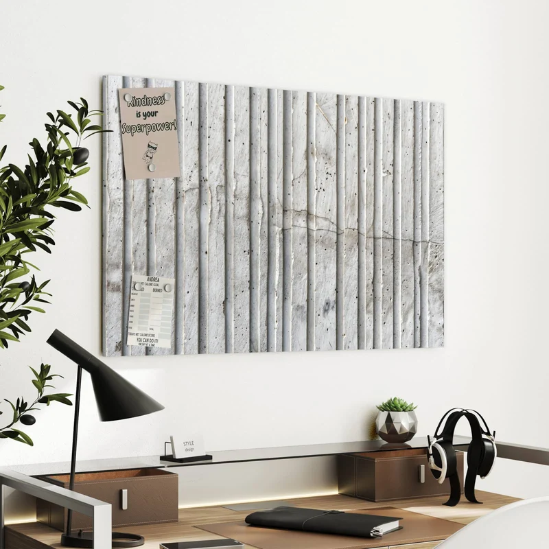 Metall Magnettafel - Geriffelter Beton