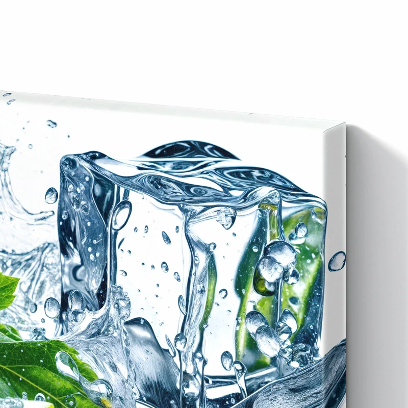 Metall Magnettafel - Limette mit Minze