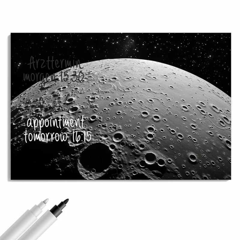 Metall Magnettafel - Mondoberfläche