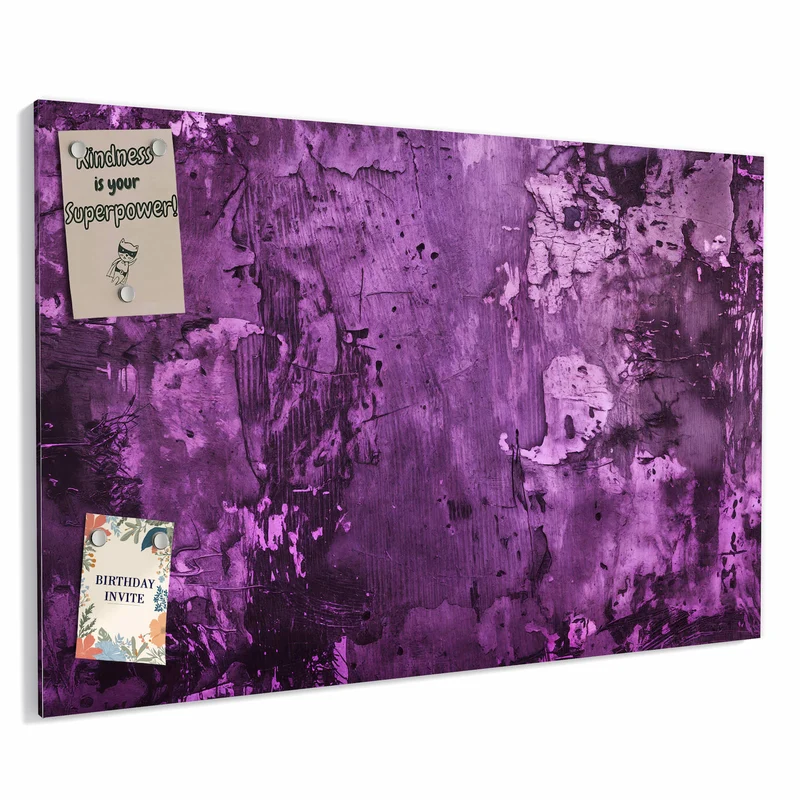 Metall Magnettafel - Violetter Putz