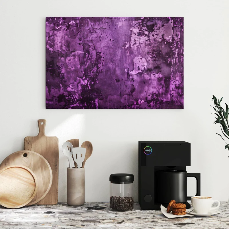 Metall Magnettafel - Violetter Putz