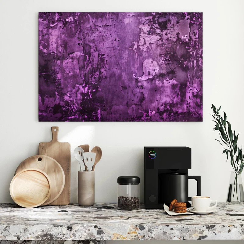 Metall Magnettafel - Violetter Putz