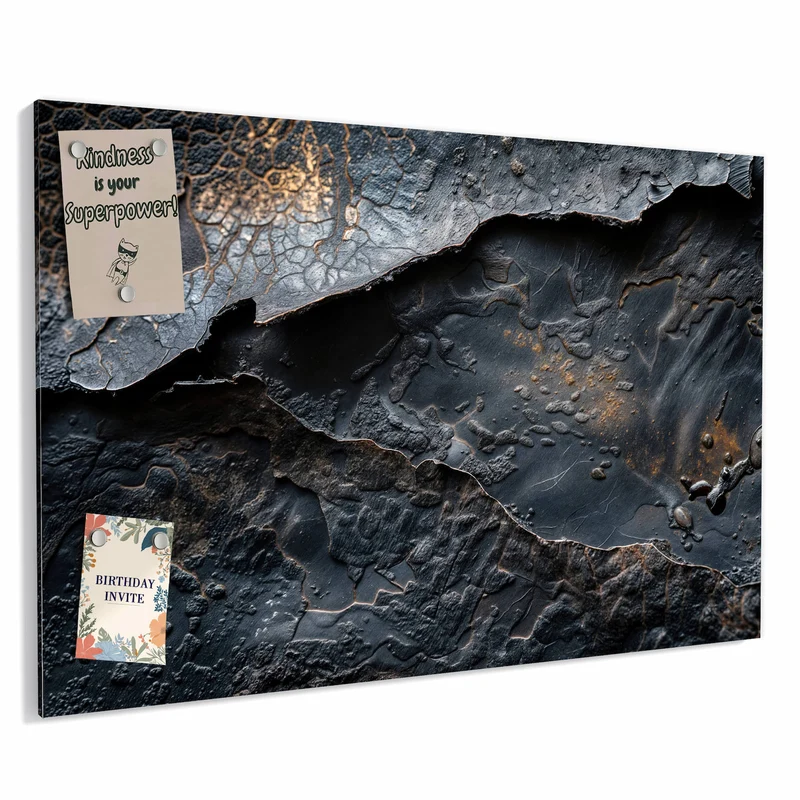 Metall Magnettafel - Dunkle Bronzetextur