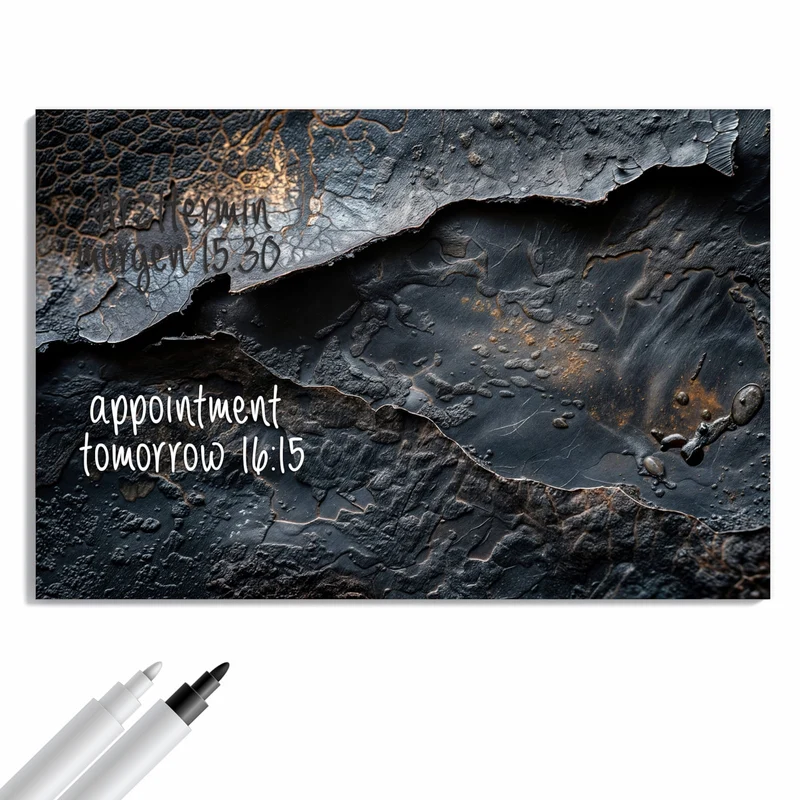 Metall Magnettafel - Dunkle Bronzetextur