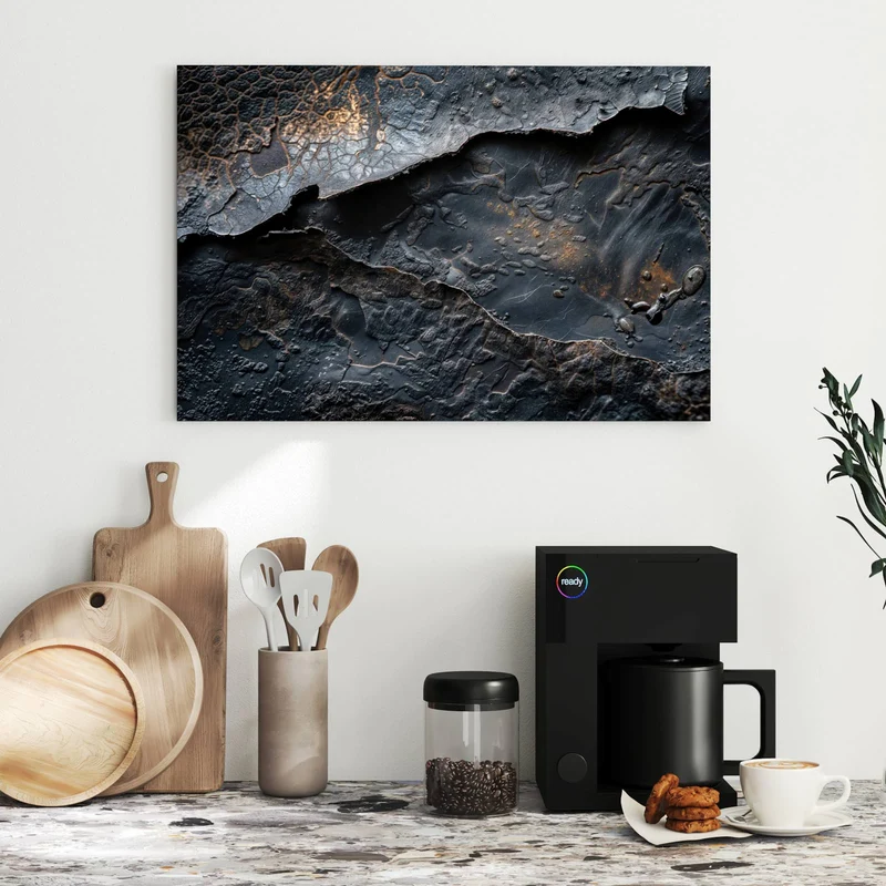 Metall Magnettafel - Dunkle Bronzetextur