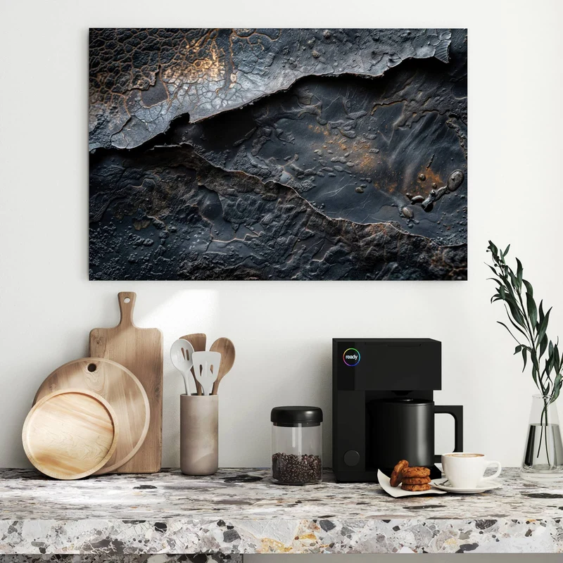 Metall Magnettafel - Dunkle Bronzetextur