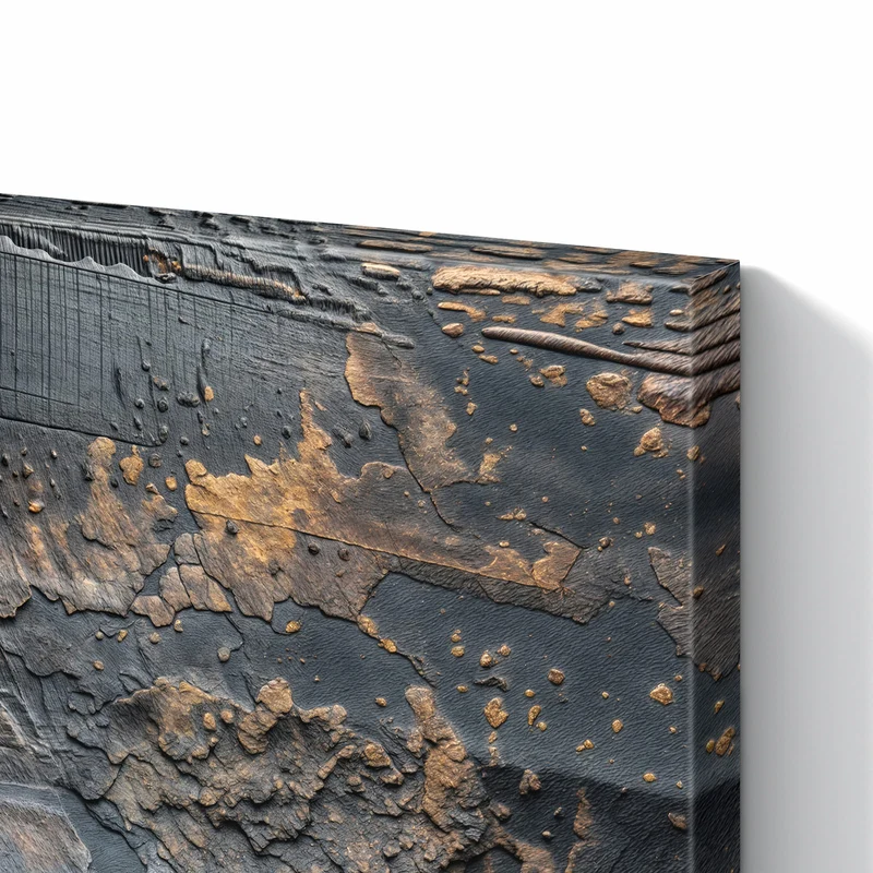 Metall Magnettafel - Verkohltes Holz