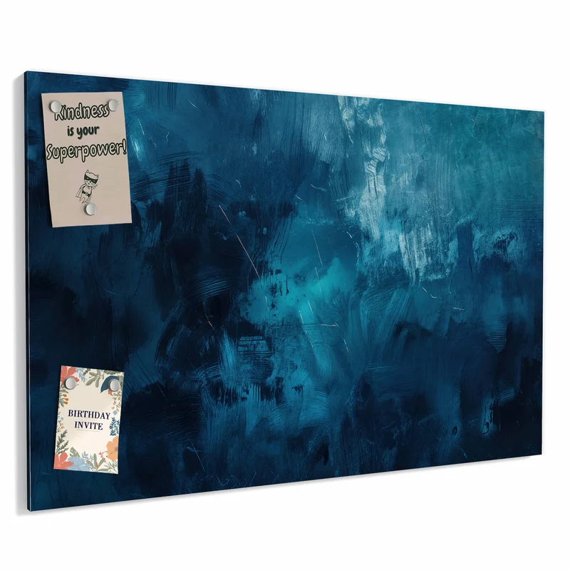 Metall Magnettafel - Abstrakte Blautöne
