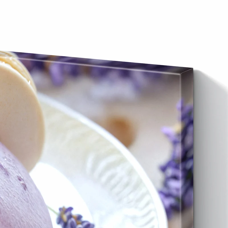 Metall Magnettafel - Lavendel Macarons