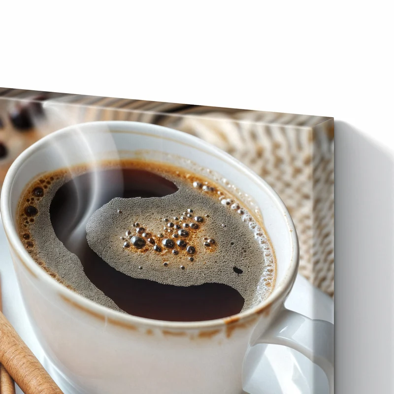 Metall Magnettafel - Kaffee mit Zimtstangen