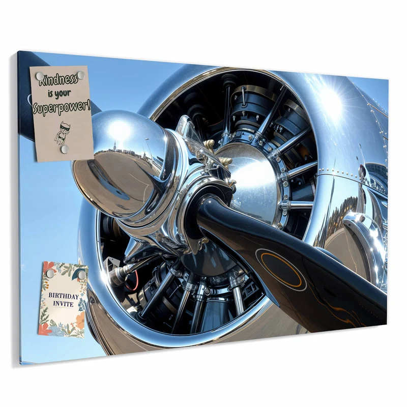 Metall Magnettafel - Flugzeugpropeller
