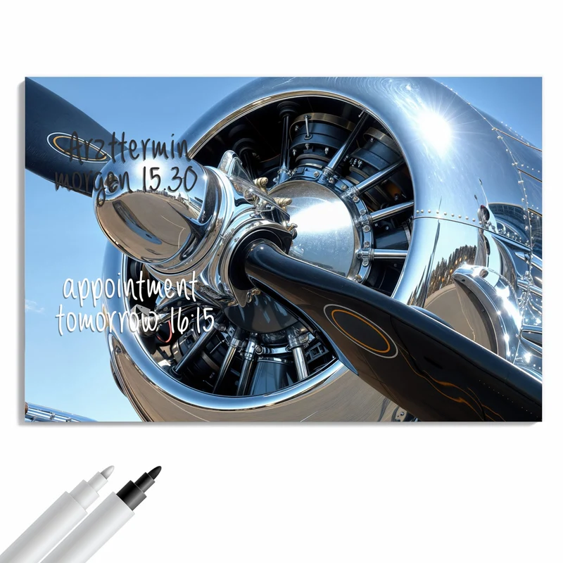 Metall Magnettafel - Flugzeugpropeller