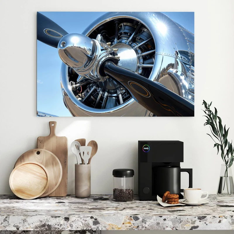 Metall Magnettafel - Flugzeugpropeller