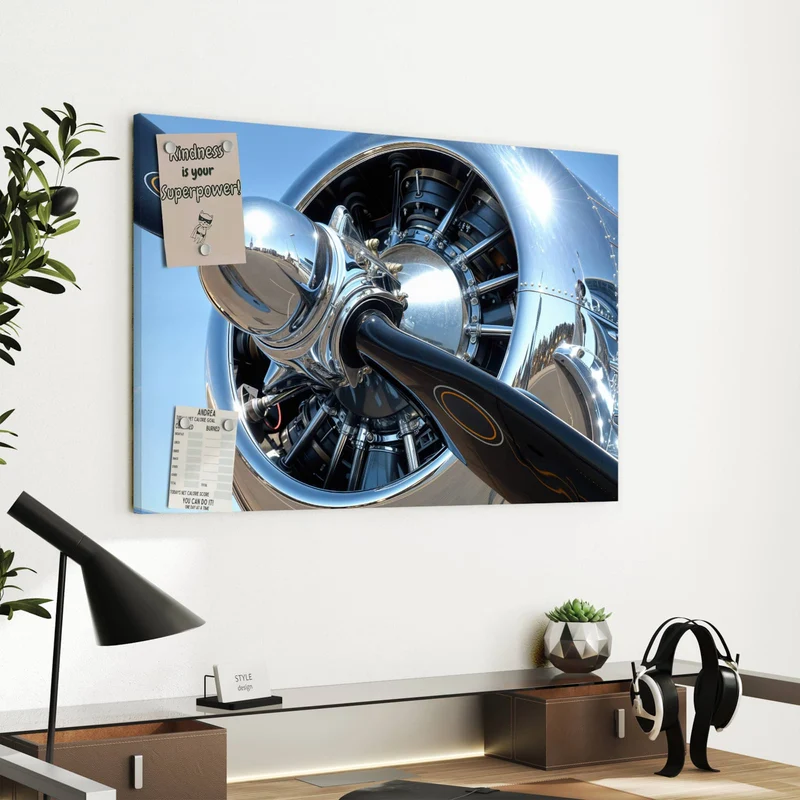 Metall Magnettafel - Flugzeugpropeller