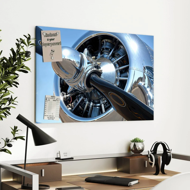 Metall Magnettafel - Flugzeugpropeller