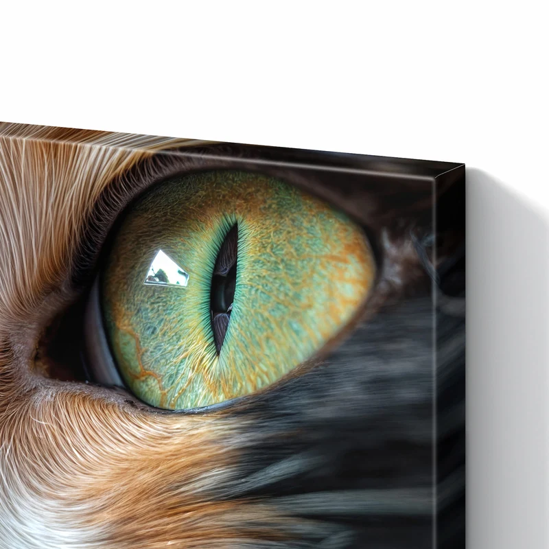 Metall Magnettafel - Grünäugige Katze
