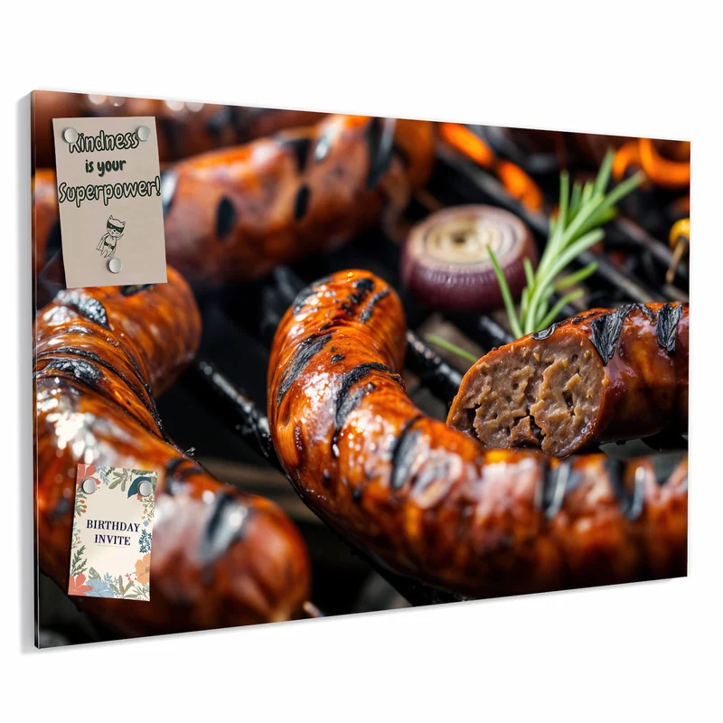 Metall Magnettafel - Bratwurst vom Grill