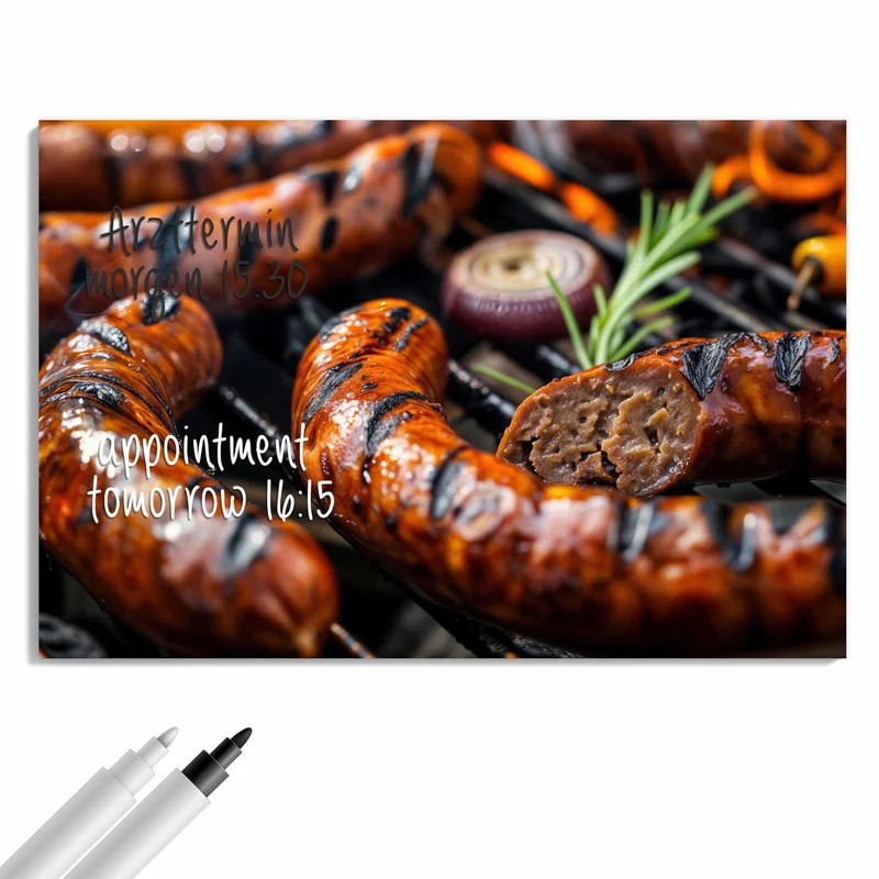 Metall Magnettafel - Bratwurst vom Grill