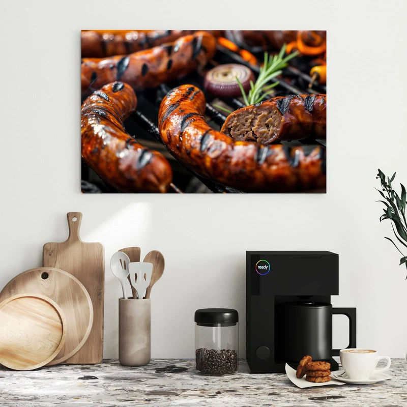 Metall Magnettafel - Bratwurst vom Grill
