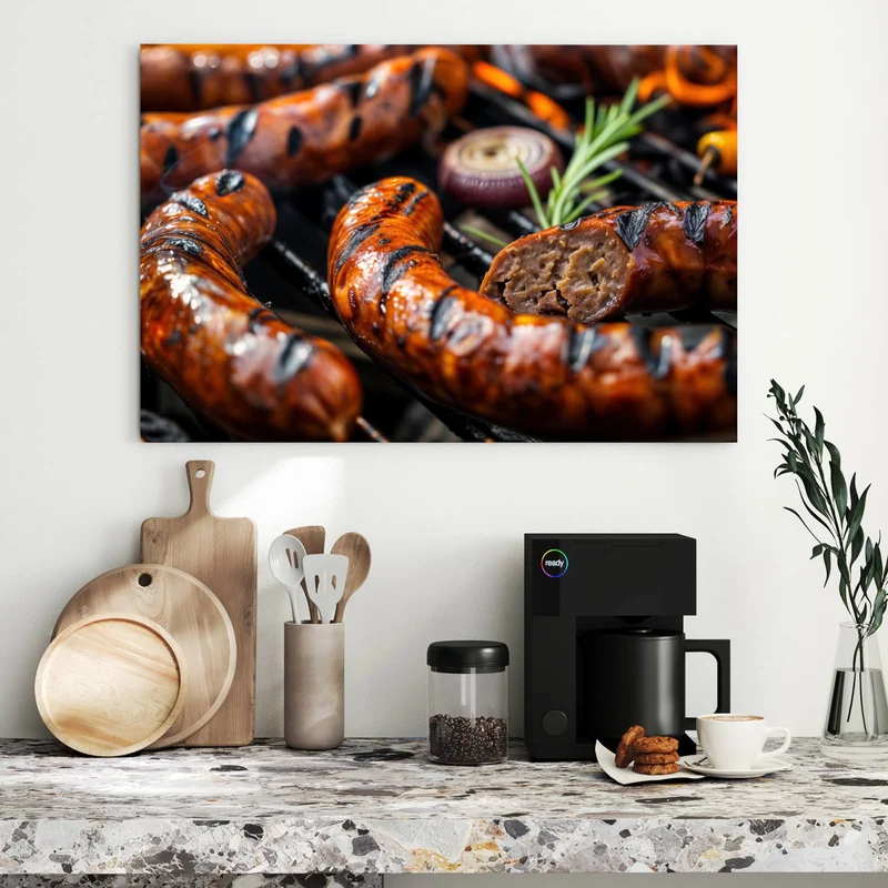 Metall Magnettafel - Bratwurst vom Grill