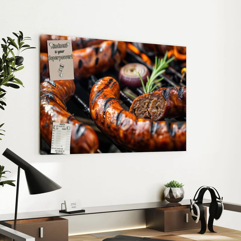 Metall Magnettafel - Bratwurst vom Grill