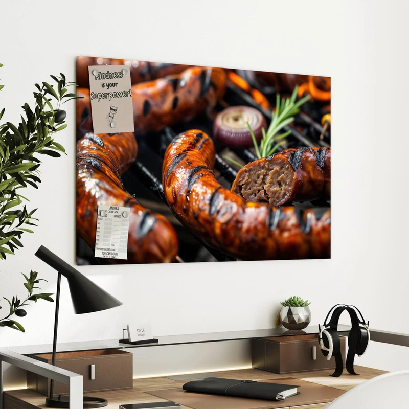 Metall Magnettafel - Bratwurst vom Grill