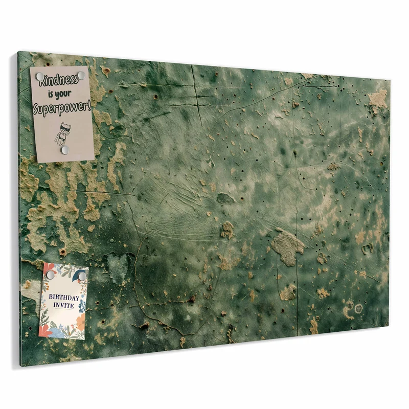 Metall Magnettafel - Grüne Patina
