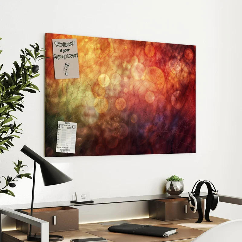 Metall Magnettafel - Abstrakte Kreise