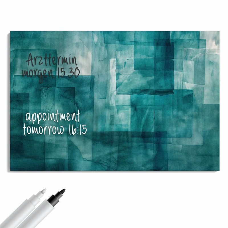 Metall Magnettafel - Transparente Rechtecke