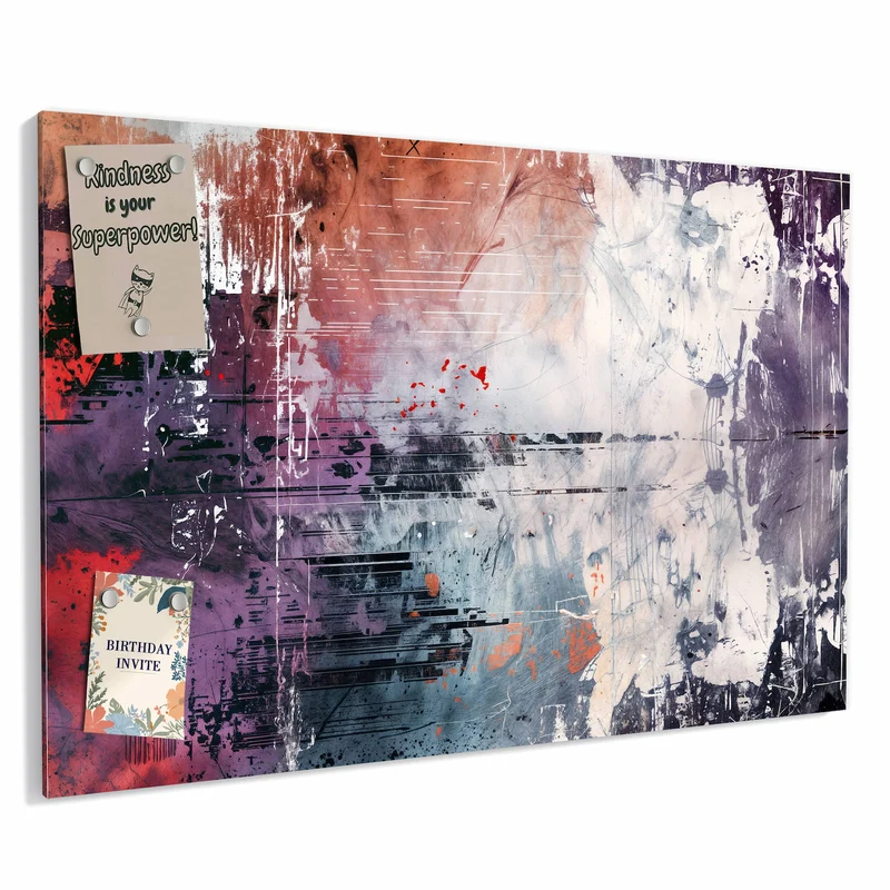 Metall Magnettafel - Farbschlieren in Lila