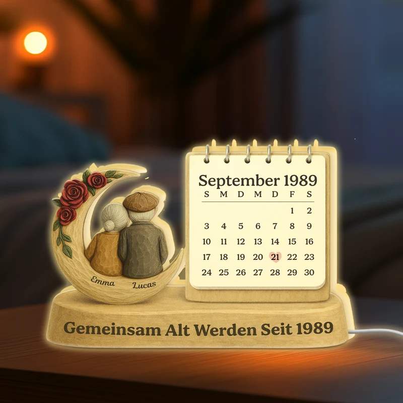Gemeinsam Alt Werden Seit - Personalisierte Paar Geschenke | Lightbox Kalender